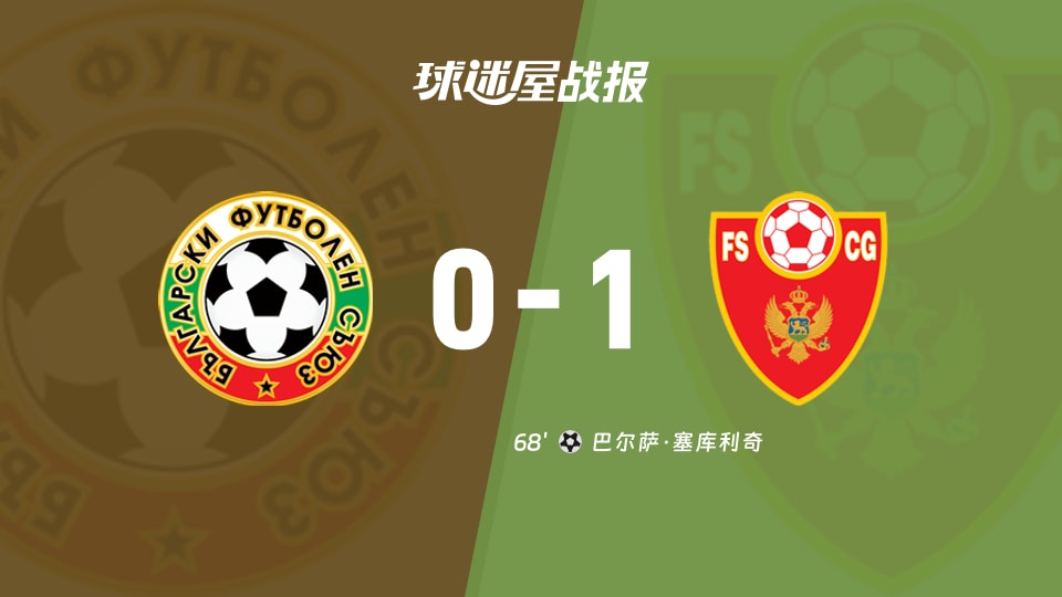【国际友谊六月】保加利亚vs黑山比赛结果:保加利亚(0-1)黑山比分战报(2026年06月02日)