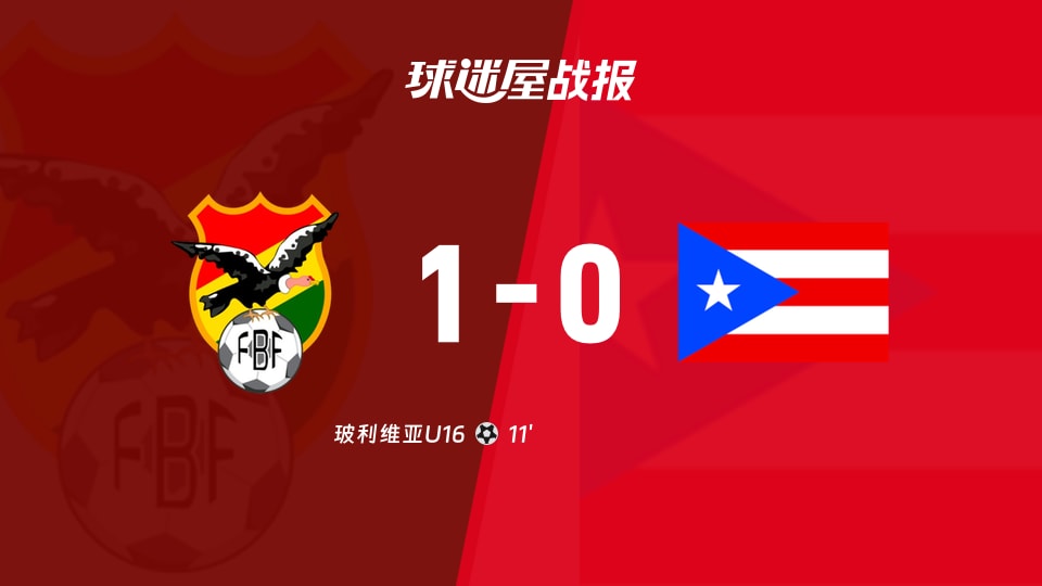【国际友谊六月】玻利维亚U16vs波多黎各U16比赛结果：玻利维亚U16(1-0)波多黎各U16比分战报(2026年06月02日)